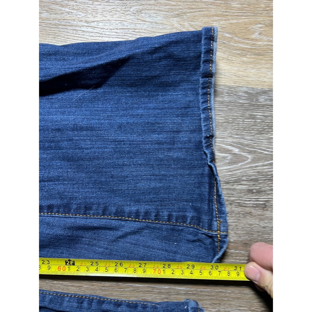 IT‎ Jeans Hottie Flare Jeans Womens 26 Blue Excellent Dark Wash Wide Leg Stretch - Picture 6 of 9